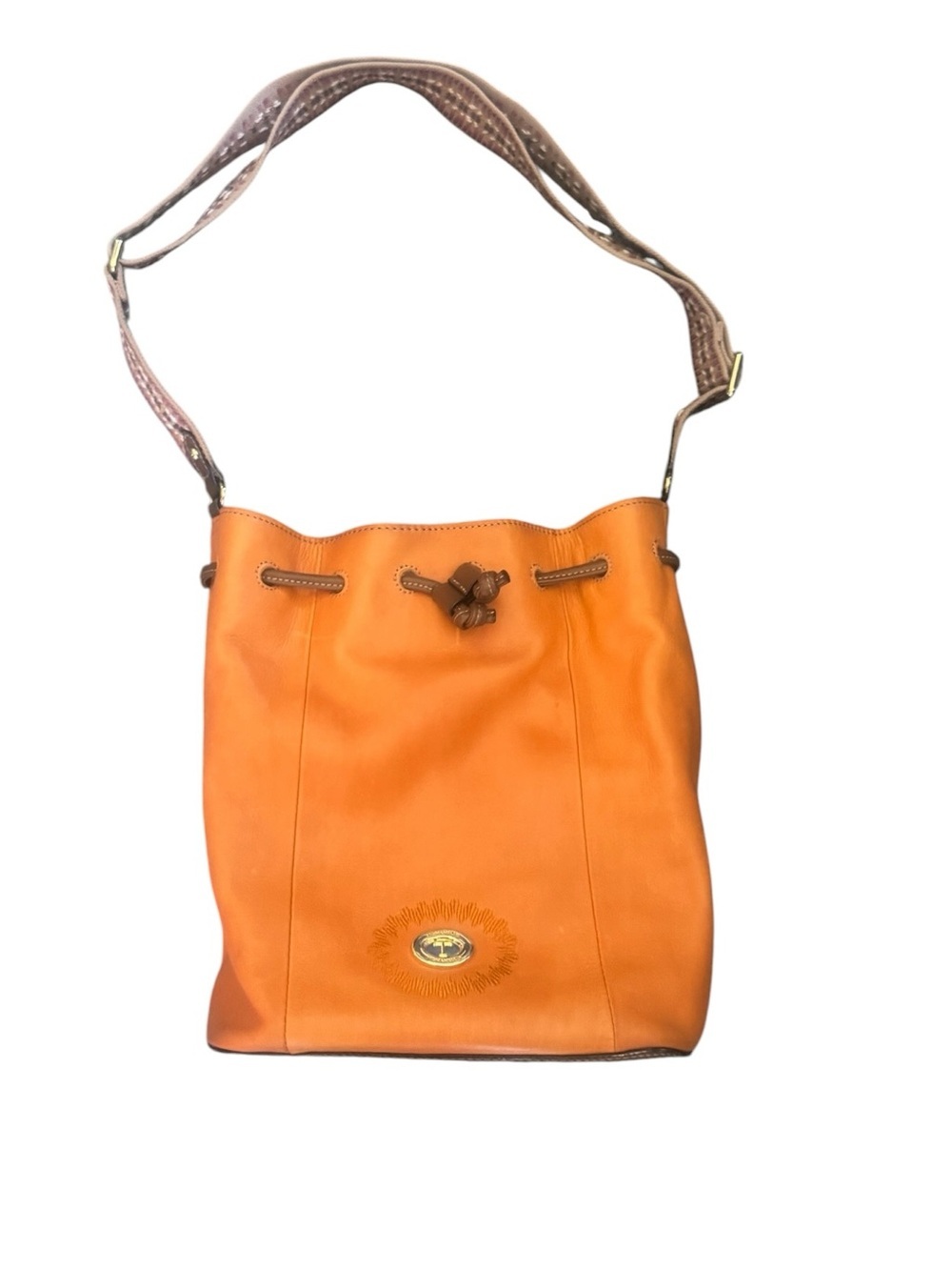 Tignanello Pebbled Leather Bucket Bag